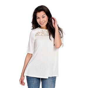 OSO Casuals white lace tunic top Size Large